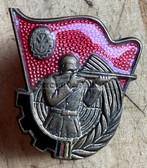 oa035 - c1950s GST shooting badge in bronze - enamel
