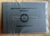 od071 - c1975 dated DDR driving licence & penalty points card - man from Glauchau