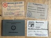 od072 - c1975 dated DDR driving licence & other documents - she worked at the Ministry of Defence in Strausberg
