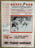 oz011 - c1989 FC Union Berlin vs Chemie Guben - DDR Landesliga Football match stadium programme