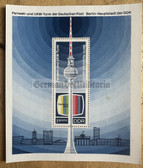 od065 - TV Tower Fernsehturm in Berlin postage stamp block