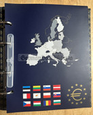 ob022 - large Euro coin collector display album - Leuchtturm - with coins!