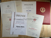rp019 - group of award certs & documents to the same woman - from Kalbe/Milde