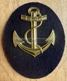 pa082 - Maat Volksmarine Seedienst - Naval Service - sleeve patch - blue - metallic anchor for use with Kolani winter over coats