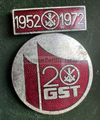 om435 - c1972 20 years anniversary of the GST - enamel medal in box