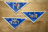 od174 - c1964 National Pioniers Festival - triangular stamps set