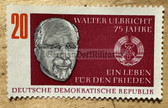 od144 - 3 - 75th birthday of Walter Ulbricht postage stamp