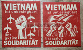 od192 - late 1960s anti Vietnam war East German matchbox labels - large size