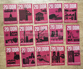 od191 - c1969 East German matchbox labels - 20th DDR anniversary - complete set