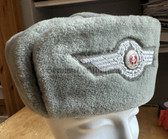 wo361 - c1967 dated NVA Air Force career soldier/Officer Winter Fur Cap Ushanka with embroidered cap badge - size 56