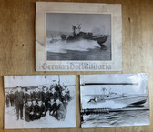 kmpc004 - VM Volksmarine Navy set of three large photos - torpedo boat service souvenir