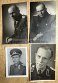 wpc002 - c1950s set of 4 portrait photos of a Stasi MfS Staatssicherheit officer - one in pre-1954 dark police uniform
