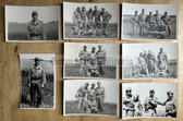 wpc009 - c1960s or 70s set of eight photos - NVA or Grenztruppen in Strichtarn Felddienst combat uniforms