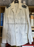 wo691 - NVA & Grenztruppen officer mess waiter white jacket with Air Force Gefreiter boards - size g48