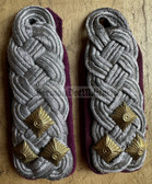 aa101 - OBERST - ZV Zivilverteidigung Civil Defence or Professional Fire Service - pair of shoulder boards