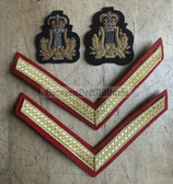 om032 - original British Army band member musical insignia patches lot