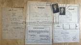 aa215 - NSDAP Stammbuch with Oath of Allegiance cert - personnel file for leaders - DAF Blockobmann - from Sudetenland