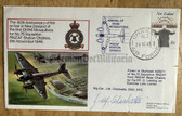 aa334 - c1986 RNZAF special first day cover - DH98 Mosquitos added to New Zealand Air Force anniversary - signed by Wing Commander JM Checketts - battle of Britain pilot