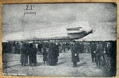 aa309 - pre-WW1 German Zeppelin Airship postcard - Z1 landing