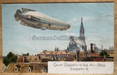 aa310 - pre-WW1 German Zeppelin Airship postcard - Z III in the air - British postcard