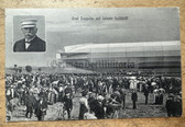 aa314 - pre-WW1 German Zeppelin Airship postcard - Graf Zeppelin and Z1