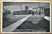 aa318- WW1 German propaganda postcard - Zeppelin Airship cabin