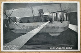 aa319- WW1 German propaganda postcard - Zeppelin Airship cabin