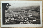 aa332- pre-WW1 German Zeppelin Airship postcard - Delitzsch from the air