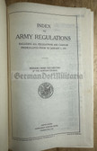 aa435 - c1935 Index to US Army Regulations - complete listings of all rules and regulations