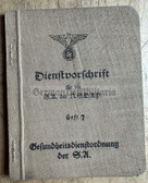 aa369 - c1930s DIENSTVORSCHRIFT FUER DIE SA DER NSDAP - hygiene & health regulations for the SA