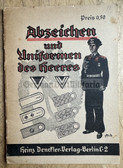 aa370 - c1943 original ABZEICHEN UND UNIFORMEN DES HEERES - reference guide to uniforms and awards of the Wehrmacht