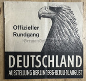 aa518 - c1936 - Deutschland Exhibition in Berlin - official guide