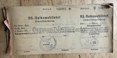 aa488 - c1944 original receipt book for sales of the Volksgasmaske by the NS-Volkswohlfahrt with 10 stamped receipts