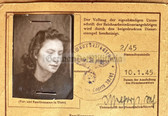 aa494 - c1945 RAD Reichsarbeitsdienst Dienstausweis for a woman from Berlin-Tempelhof with photo