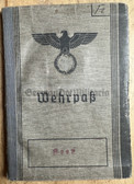 aa500 - c1942 Wehrmacht Heer Wehrpass - 1941 to 1943 active service - Feldwebel - WW1 & WW2 service - Eastern Front