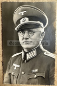 aa445 - Wehrmacht Heer Beamter officer (U think Heeresverwaltung) with 3 place ribbon bar studio portrait photo - c1943 dated