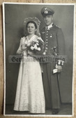 aa446 - Wehrmacht Heer Feldwebel with full sword & medal wedding studio portrait photo