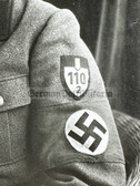 aa449 - RAD Reichsarbeitsdienst with sleeve patch & armband studio portrait photo