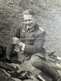 aa456 - Wehrmacht Heer officer with riding breeches and medal ribbon