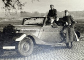 aa459 - Wehrmacht Heer soldiers with open top car - dated c1942