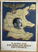 aa466 - Anschluss Austria Occupation - Hitler Propaganda Postcard