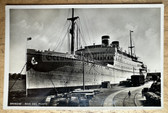 aa475 - ship in Brindisi port - posted from Brindisi in Italy to Germany in 1938