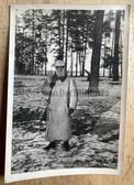 aa595 - Luftwaffe sentry guard in full fur coat and hat and K98 rifle