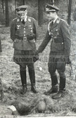 aa599 - Luftwaffe officers in forest with Iron Cross EK & badges - dated 1942