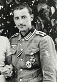 aa621 - Wehrmacht Heer Unteroffizier with Iron Cross EK1, EK2 ribbon, wound badge & IAB Infantry Assault Badge