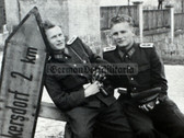aa646 - early 1950s KVP Luft Officer Cadets - A for Anwärter on shoulder boards