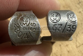 aa791 - original Waffen-SS & RZM marked pair of uniform belt hooks