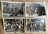 aa676 - 4 photos - Luftwaffe soldiers & NCOs - relax beer & wine - same unit