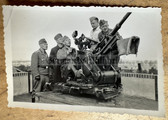aa680 - Luftwaffe soldiers operate light FLAK gun - dated 1941