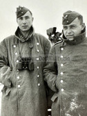 aa683 - Luftwaffe soldiers with great coats and binoculars